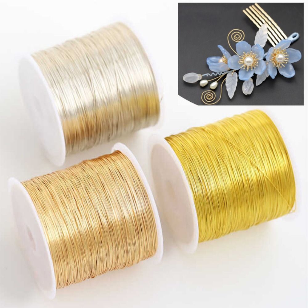 Copper Wire Roll - 100m/roll Gold Plated Color Preserving Alloy