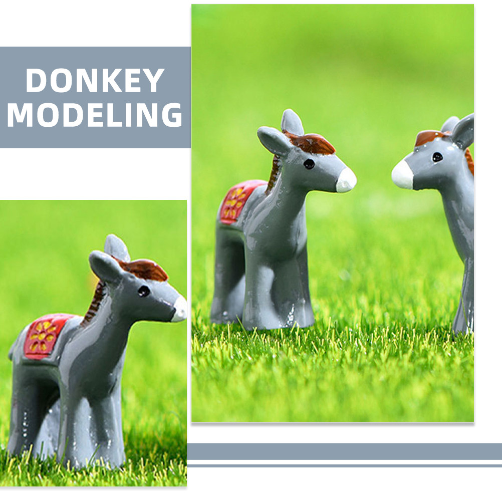 12Pcs Resin Mini Donkey Garden - Bonsai Garden Landscape Design recension och pris