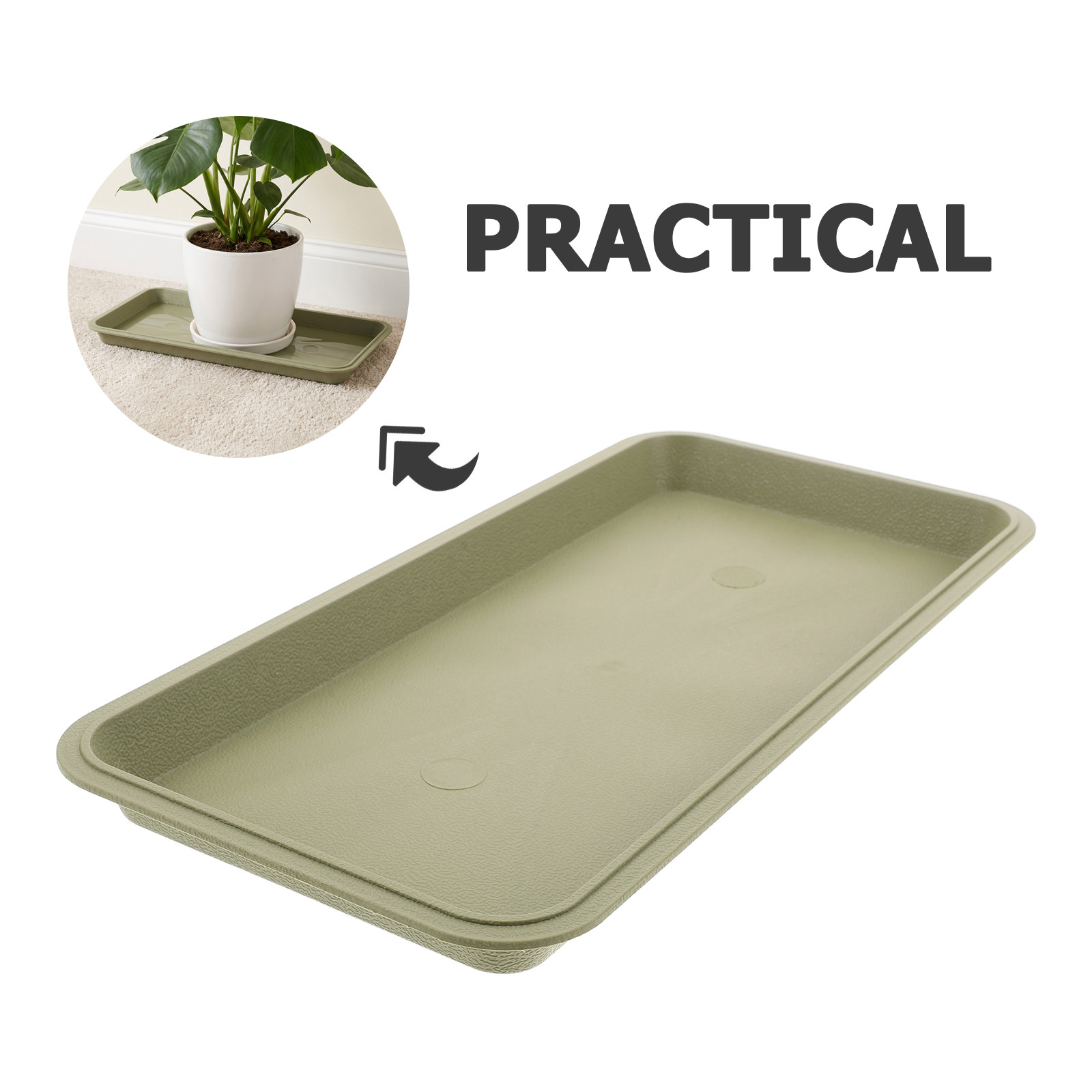 Rectangular Plastic Plant Tray - Drip Tray Saucer recension och pris