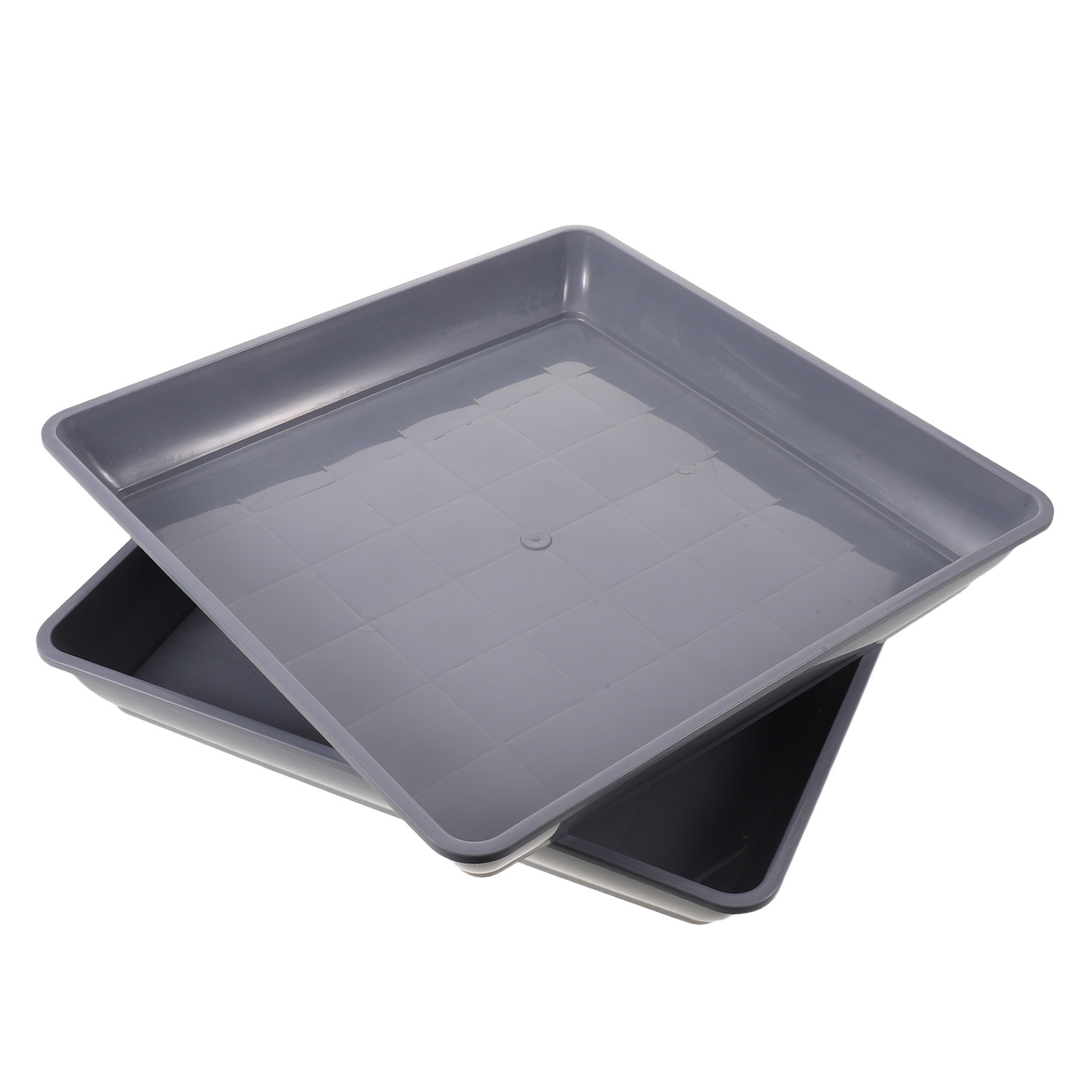 2Pcs Square Plastic Plant Pot  - Drip Tray Saucer recension och pris