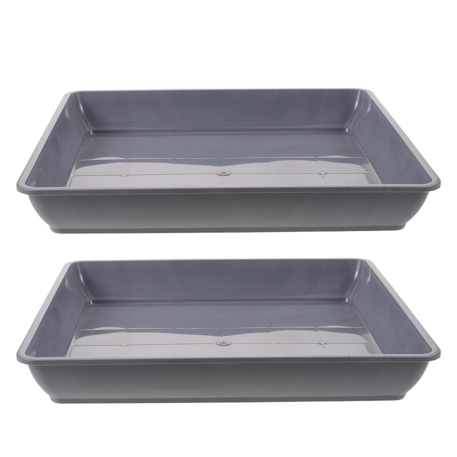 2Pcs Square Plastic Plant Pot  - Drip Tray Saucer recension och pris